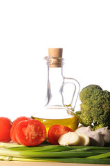 Vegetables and olive oil