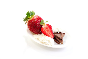 Fragole panna e cioccolato