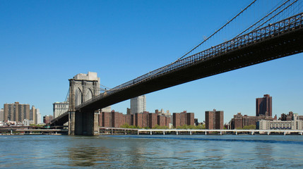 Fototapeta na wymiar New York City skyline- Brooklyn Bridge