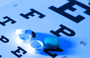 Contacts on eye chart