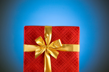 Gift box against gradient background