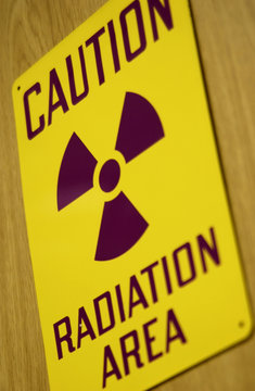 Caution radiation area sign