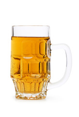 Beer glasses isolated on the white background