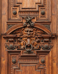 Detail of the door of an ancient rich palace