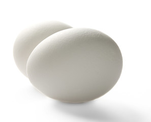 Eggs isolated on the white background