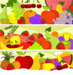 Fruit vector banners