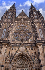 Fototapeta na wymiar Prague castle cathedral
