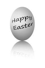 Colorful easter eggs isolated on white