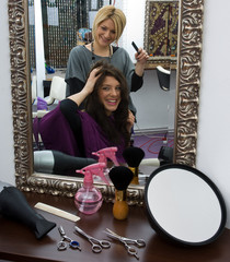 hair stylist at work