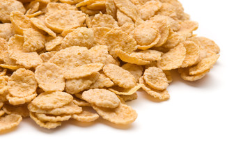 cornflakes background with copy space