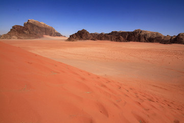 Fototapeta na wymiar Pustynia Wadi Rum Jordan