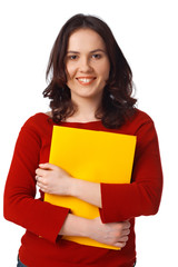 Girl With Yellow Folder