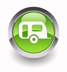 ''Roulotte'' glossy icon