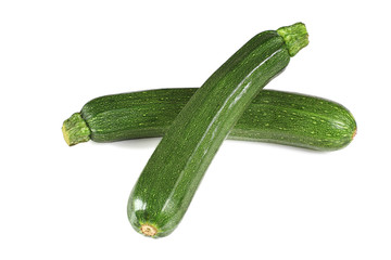 zucchini courgette isolated on white