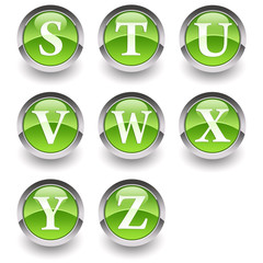 ''Alphabet S-Z'' glossy icons
