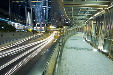 Fototapeta premium traffic through downtown in HongKong.