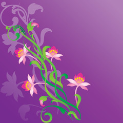 Background with floral ornaments.
