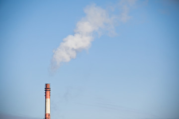 Chimney smoke as a CO2 symbol - global warming