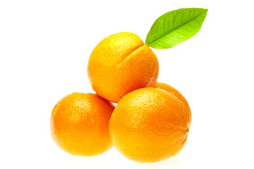 oranges with leaves