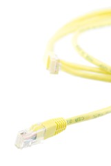 RJ-45, ethernet cable on white