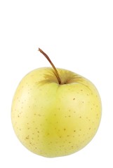 Golden Delicious apple on white