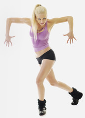 woman fitness isolated
