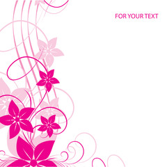 Abstract flowers background with place for your text