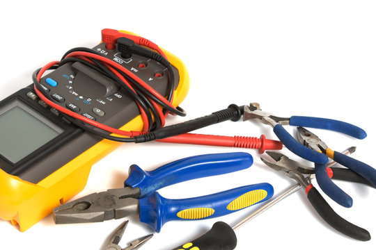 Professional digital multimeter and tools