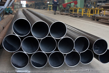 stack of steel pipes