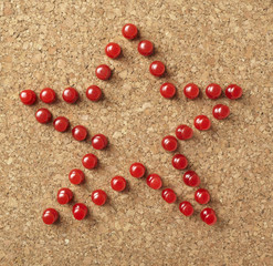 star shapepush pin cork board business office