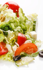 Vegetable salad with feta.