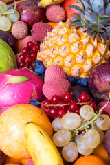 panier de fruits exotiques