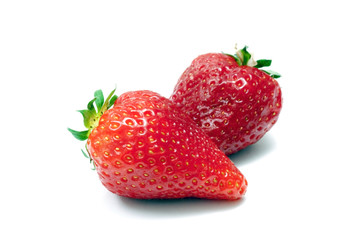 Two strawberries
