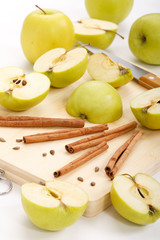 green apples and cinnamon