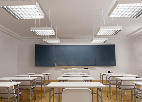 Frontal view of a Classroom