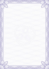 Guilloche style form for diploma or certificate