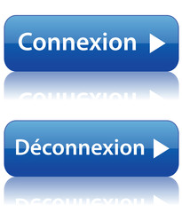 Boutons CONNEXION et DECONNEXION (internet web login logout)