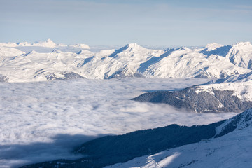 Fototapeta na wymiar Winter Alps landscape