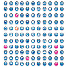 Collection of 121 pictos glossy icons web 2.0