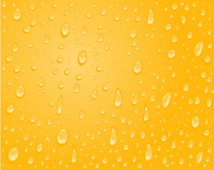 goute d'eau qui perle orange