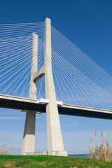 Obraz premium View of the Vasco da Gama bridge - Lisbon
