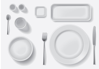 White plates