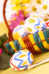 Fototapeta premium ostereier,korb