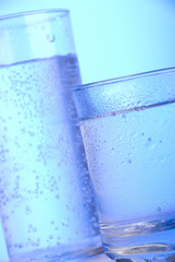 cold water in the glass