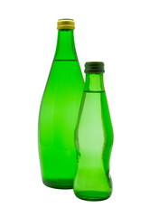 Bottles of water isolated on the white