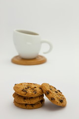 Cookies and coffee cup