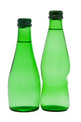 Bottles of water isolated on the white