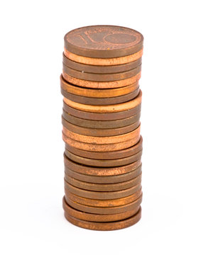 1  cent money stack