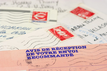 Naklejka premium courrier recommandé