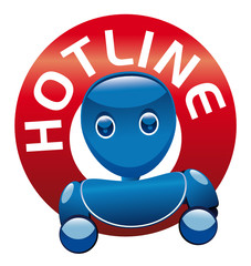 Obraz premium Robot Hotline Assistance